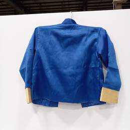 Boys Blue Traditional Silk Asian Embroidered Dragon Robe Uniform Jacket Size 6 alternative image