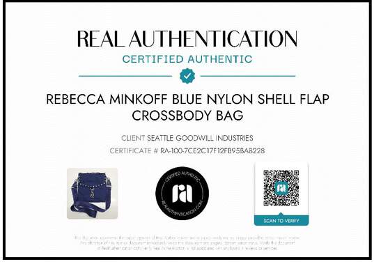 Rebecca Minkoff Blue Nylon Shell Flap Crossbody Bag image number 10