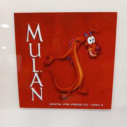 Set of 2 Framed Buena Vista Art on Call Pre-Press Mermaid & Mulan CDs alternative image