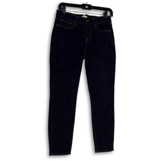 Womens Blue Denim Dark Wash Stretch Pockets Skinny Leg Jeans Size 26/26 image number 1