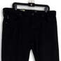 Mens Black Denim Dark Wash Stretch Pocket Straight Leg Jeans Size 38 image number 3