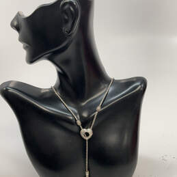 Designer Brighton Silver-Tone Shiny Heart Beaded Adjustable Chain Necklace alternative image