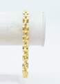 14K Gold Disco Ball Textured Panther Chain Statement Bracelet 8.8g image number 4