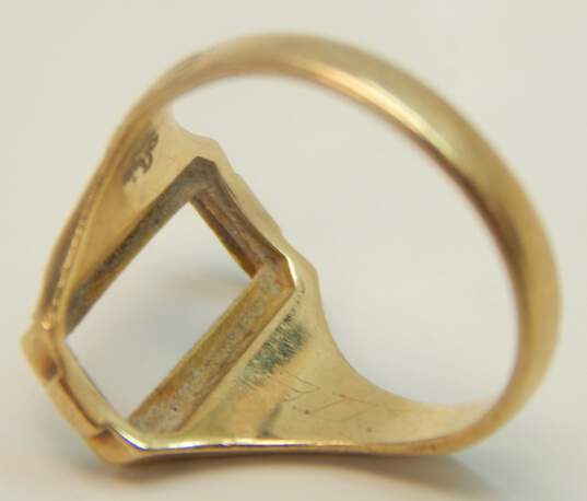 Vintage 10K Yellow Gold Ring Setting 2.6g image number 4
