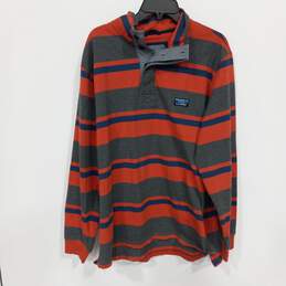L.L. Bean Striped Long Sleeve Pull Over Traditional Fit Sweater Size Large
