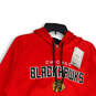 NWT Mens Red Long Sleeve Chicago Blackhawks Pullover Hoodie Size M image number 3