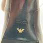 Emporio Armani Womens Brown Leather Almond Toe Knee High Riding Boots Size 38.5 image number 6