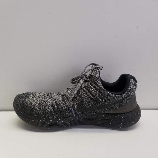 Buy the Nike LunarEpic Low Flyknit 2 Black White Running | GoodwillFinds