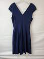 White House Black Market Navy Blue Pleated Mini Dress Size 4 image number 2