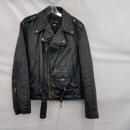 Lesco Leathers Black Leather Jacket Size 42