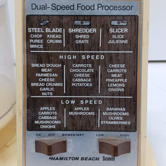 Vintage Hamilton Beach Dual Speed Food Processor 702 WS