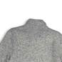 NWT Nautica Mens Gray Heather Fleece 1/4 Zip Mock Neck Pullover Jacket Size S image number 4