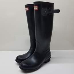 Hunter Black Tall Women's Rubber Rain Boots Size 6