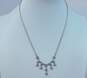 18K White Gold 0.70 CTTW Round Diamond Drop Necklace 11.3g image number 4