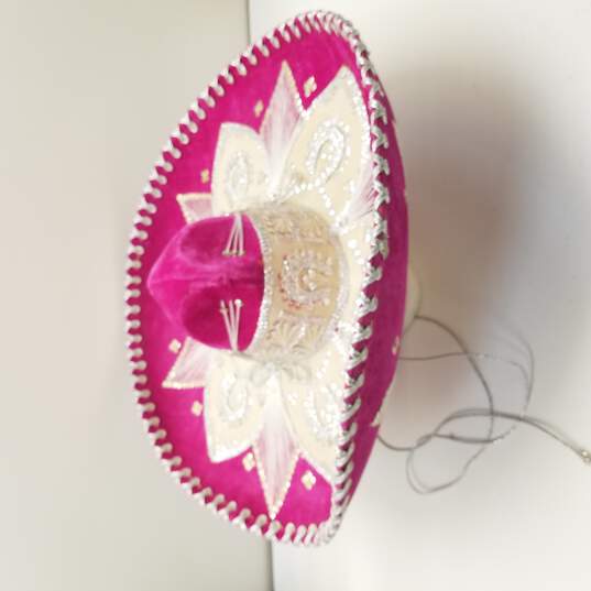 Unbranded Pink Mariachi Sombrero image number 1