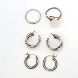Sterling Silver Multi Gemstone Ring Earring Jewelry Bundle 4 Pcs 12.3g alternative image
