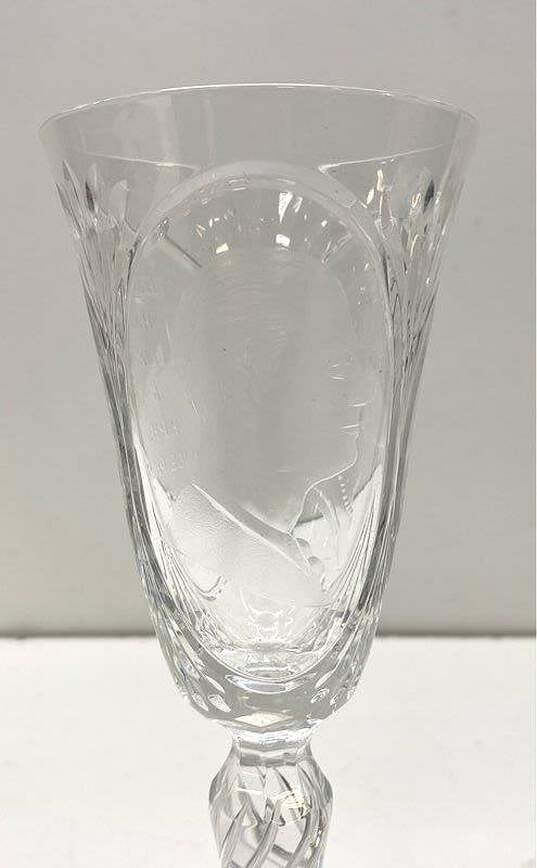 Webb Corbett Silver Wedding Queen Elizabeth Crystal Wine Glass image number 3