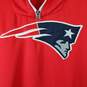 NFL New England Patriots Men Red Quarter Zip Hoodies sz S image number 4