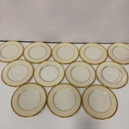 Bundle of 12 Lenox Bellaire Ceramic Beiger and Gold Tone Bread Plates alternative image