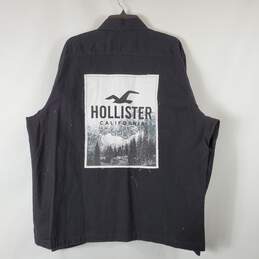 Hollister Men Black Long Sleeve Button Up Shirt NWT sz 2XL alternative image