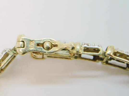 10K Yellow Gold 1.8 CTTW Diamond Tennis Bracelet 9.2g image number 4