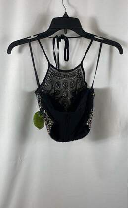 NWT Windsor Womens Black Sleeveless Beaded Halter Strap Blouse Top Size 1 alternative image