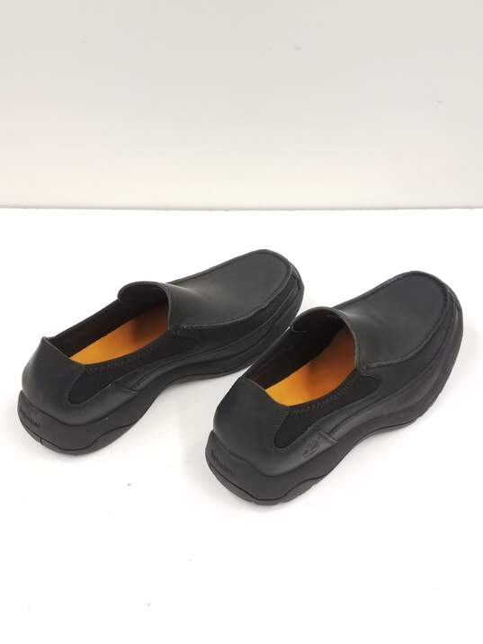 Timberland Black Leather Slip On Shoes Men's Size 8 image number 4