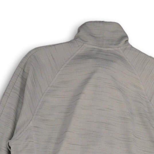 Mens Gray Mock Neck Long Sleeve Pockets Activewear Full-Zip Jacket Size M image number 4