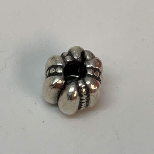 Designer Pandora S925 ALE Sterling Silver Dots And Ridges Clip Beaded Charm image number 2