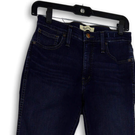 Womens Blue Denim Medium Wash Pockets Stretch Skinny Leg Jeans Size 27P image number 3