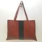 Vince Camuto Vegan Leather Luck Tote Bag Brown image number 1