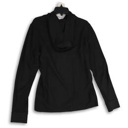 Mens Black Long Cuffed Sleeve Hooded Pullover T-Shirt Size Medium alternative image