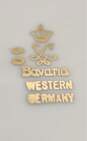 Bavaria West Germany Elfenbein Rose Patten Tea Cup Saucer Plate Set 9 Pieces image number 8