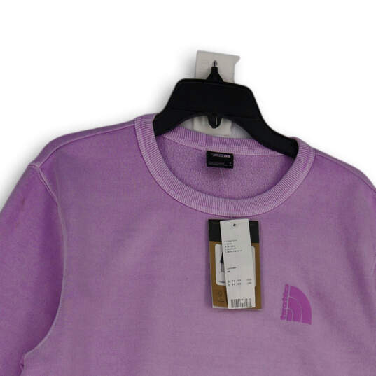 NWT Womens Pink Crew Neck Long Sleeve Pullover Sweatshirt Size Medium image number 3