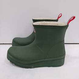 Hunter Women's Green Galosh Rain Boots Size 10
