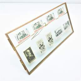 Vintage Photo Frame with Collector's Stamps