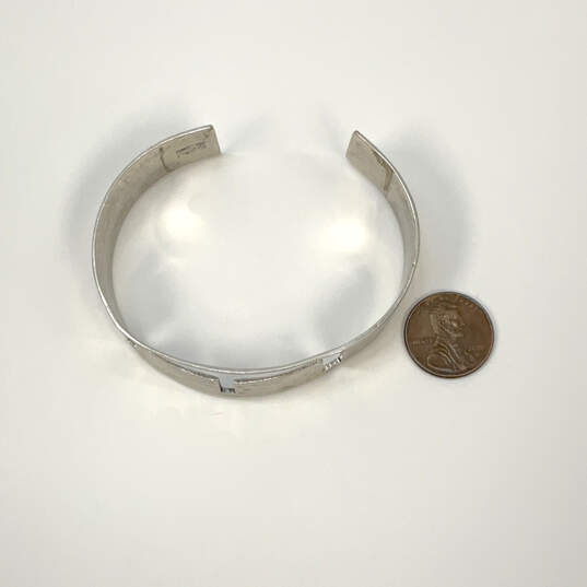 Designer Robert Lee Morris Silver-Tone Open Cut Fashionable Cuff Bracelet image number 2