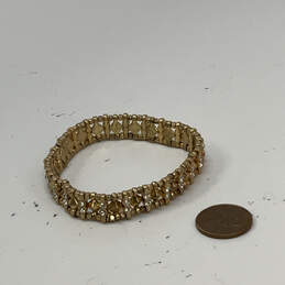 Designer Stella & Dot Gold-Tone Rhinestone Adjustable Beaded Bracelet alternative image