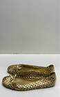 Coach Cutout Leather Ballet Flats Gold 8 image number 1