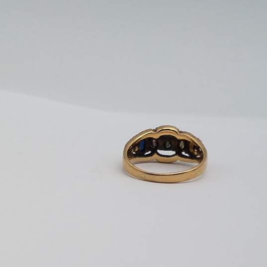14k Gold Multi Gemstone Size 6.75 Ring 4.1g image number 3