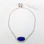 Kendra Scott Silver Tone Blue Gemstone Elisa Short 4 1/2 Bracelet W/Tag 7.7g image number 1