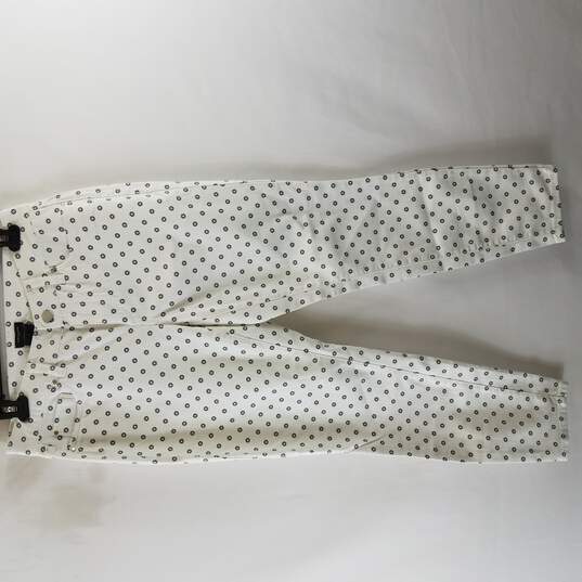 Ann Taylor White Printed Pants 4 NWT image number 1