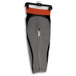 NWT Womens Gray Orange High Waist Stretch Pull-On Ankle Leggings Size S alternative image