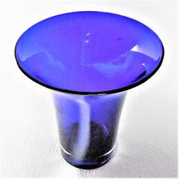 Cobalt Blue Glass 8.25 Inch Vase