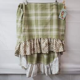 Damsel in this Dress Stagecoach Green & White Plaid Skirt Adjustable Size NWT