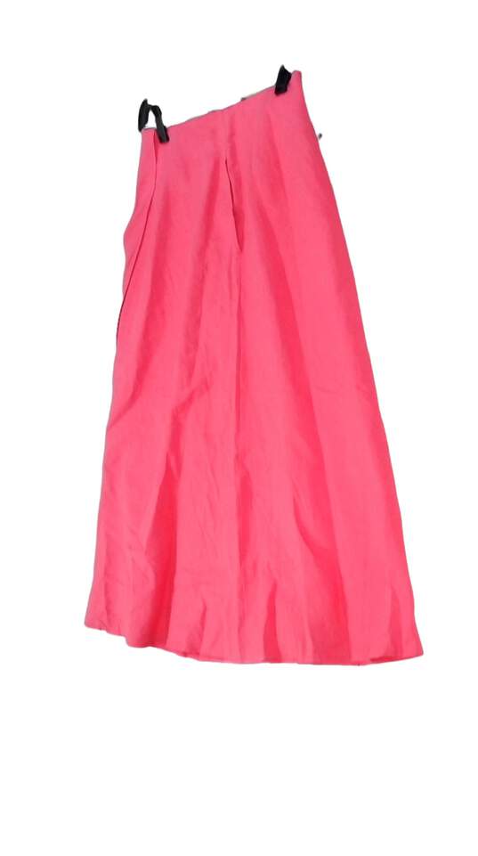 NWT Womens Pink Elastic Waist Pockets Long A Line Skirt Size 2 image number 3