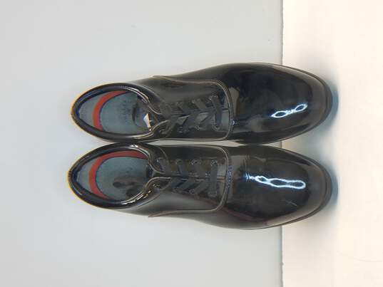 Dinkles Men's Black Glossy Shoes Size 10.5 image number 6