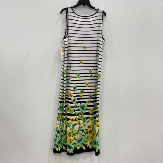 NWT Womens Multicolor Striped Sleeveless Scoop Neck Maxi Dress Size XL image number 2