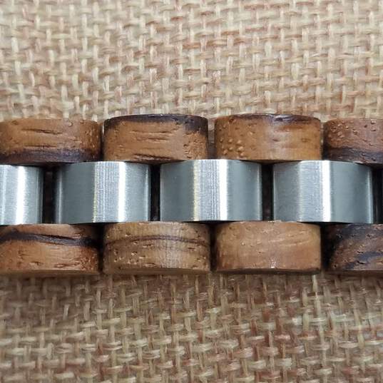 Omen Wood & Steel 8inch Bracelet In Box 45.0g image number 3