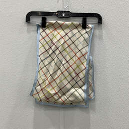 Womens Multicolor Plaid Silk Multipurpose Fashionable Rectangle Scarf